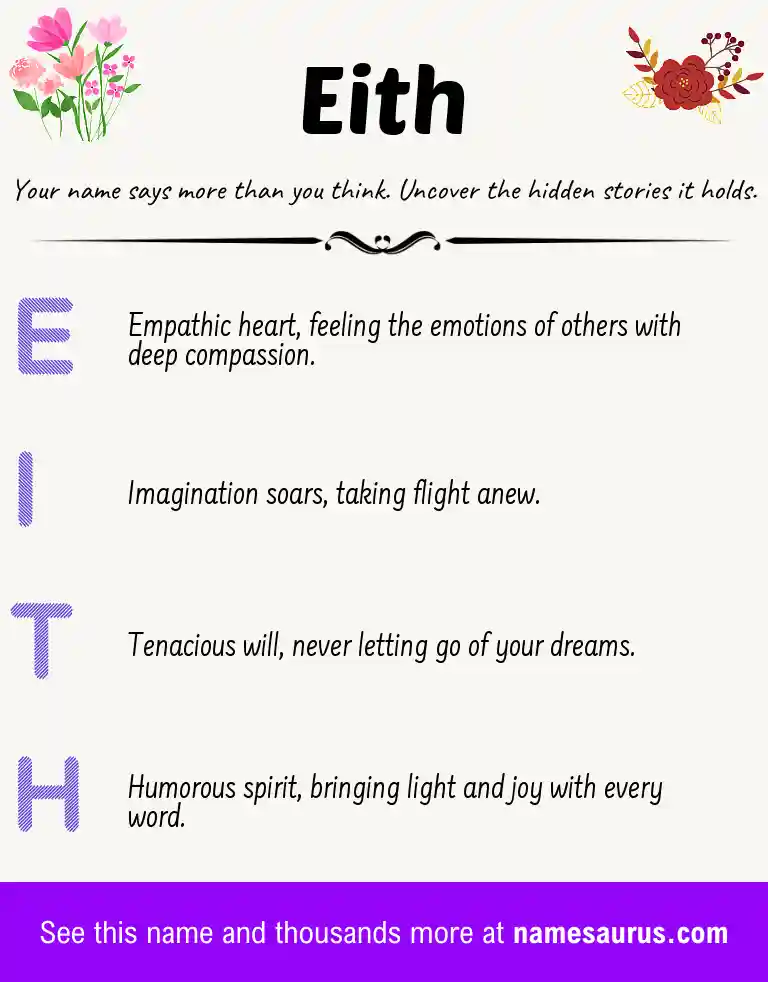 Acrostic poem about Eith.