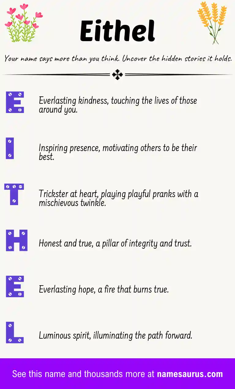Acrostic poem about Eithel.
