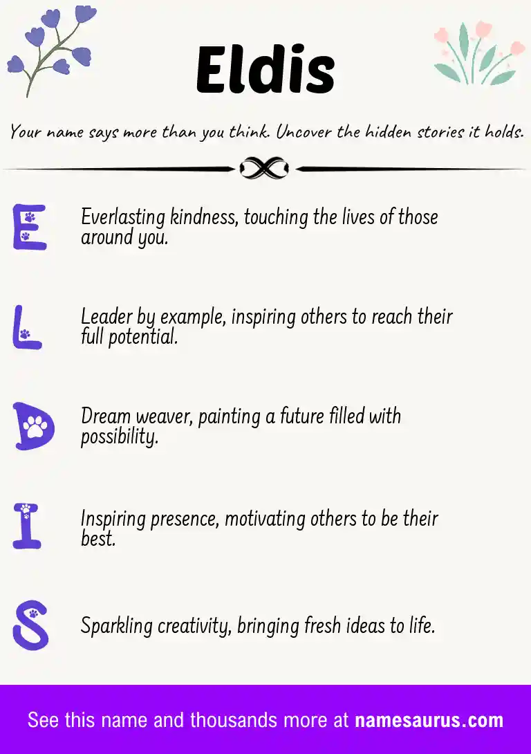 Acrostic poem about Eldis.