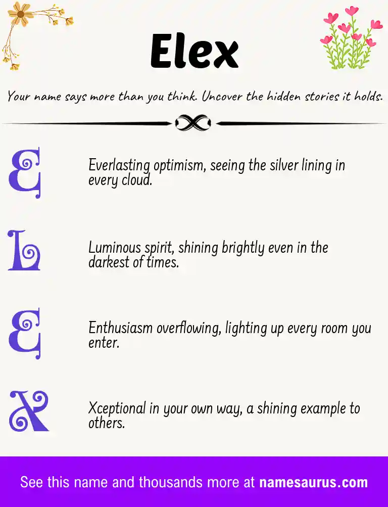 Acrostic poem about Elex.