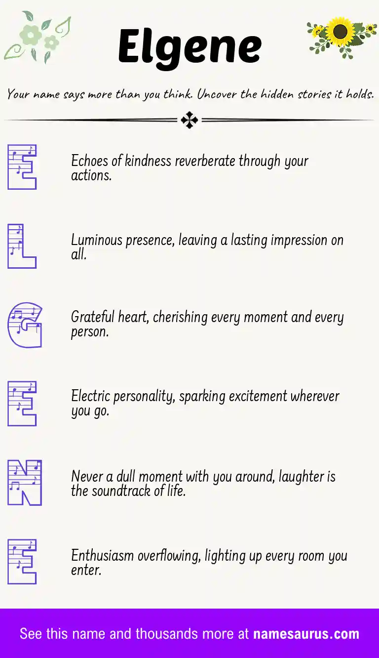 Acrostic poem about Elgene.