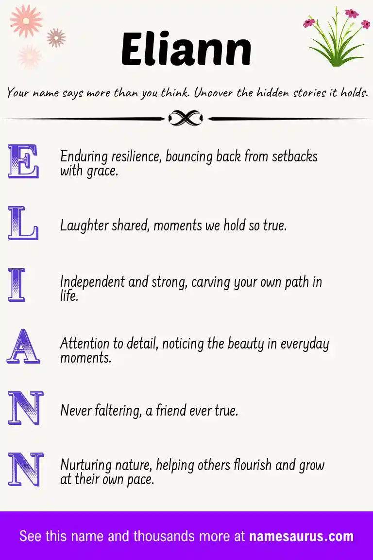 Acrostic poem about Eliann.