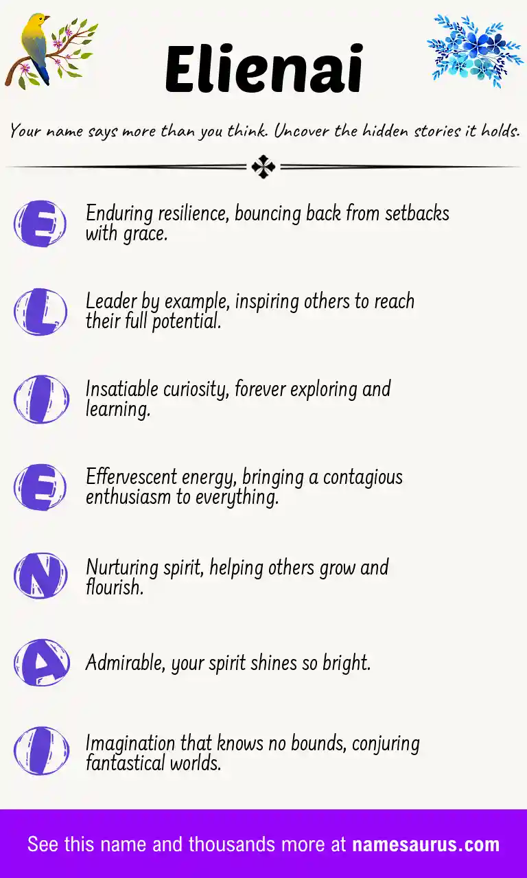 Acrostic poem about Elienai.
