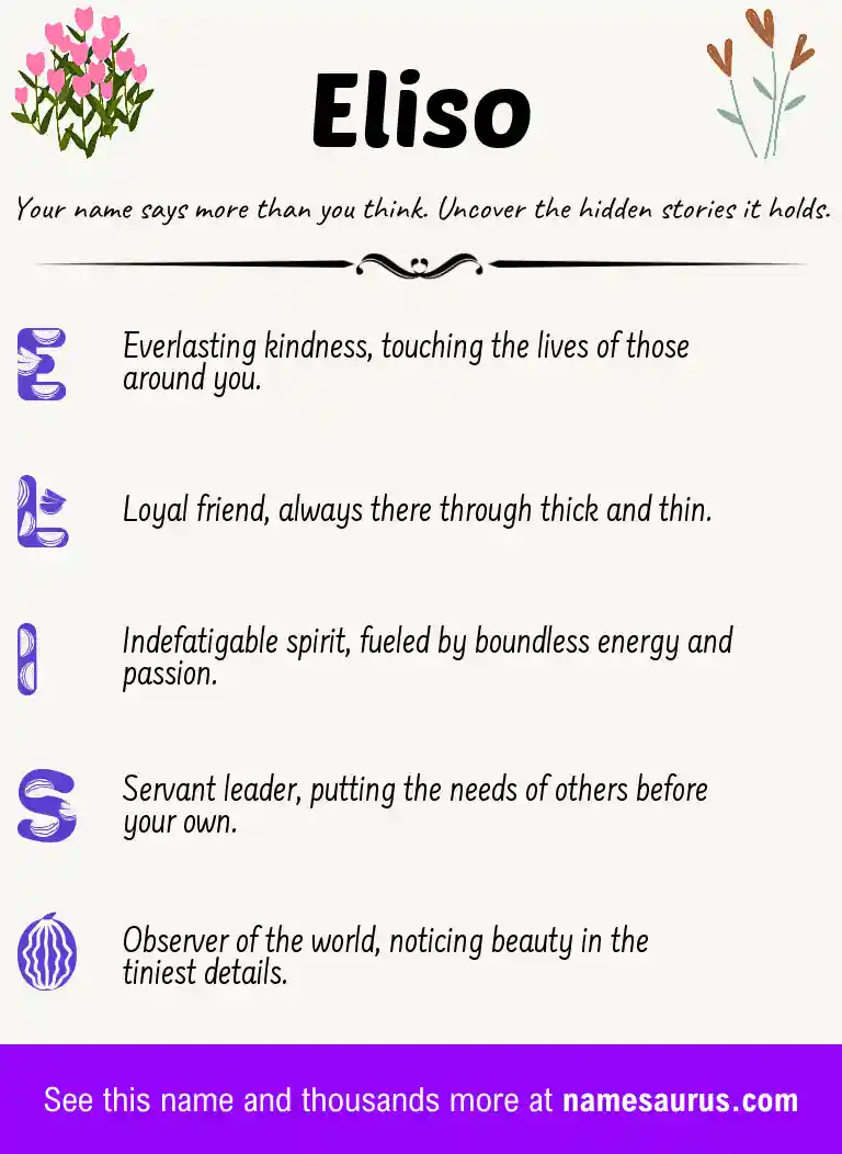 Acrostic poem about Eliso.