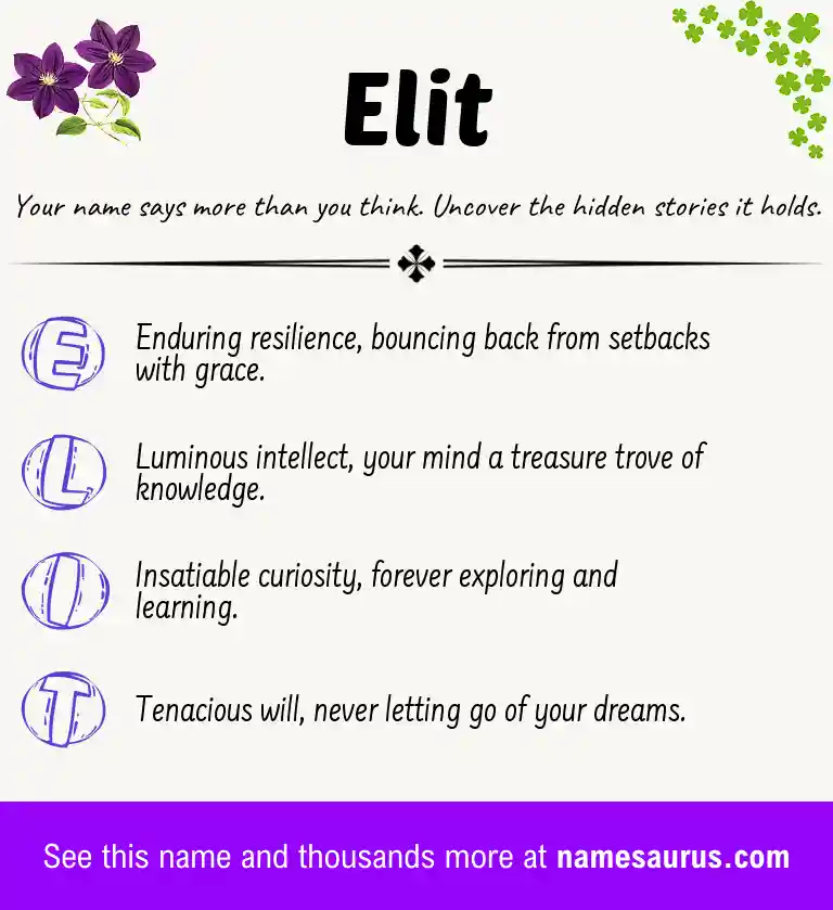 Acrostic poem about Elit.