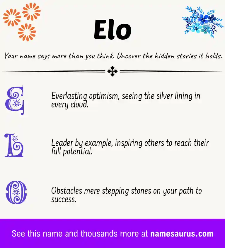 Acrostic poem about Elo.