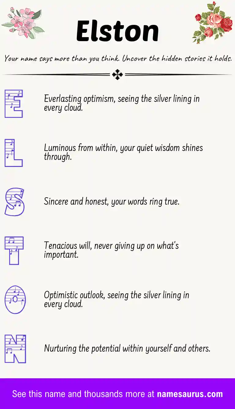 Acrostic poem about Elston.