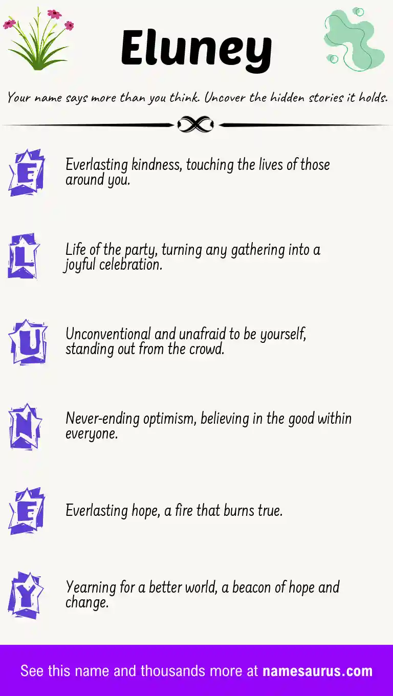 Acrostic poem about Eluney.