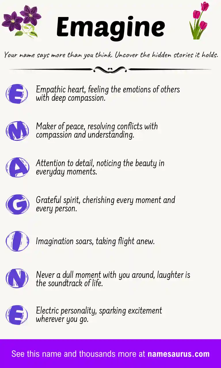Acrostic poem about Emagine.