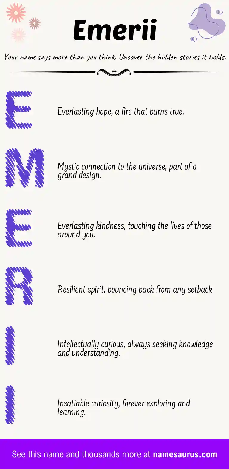 Acrostic poem about Emerii.