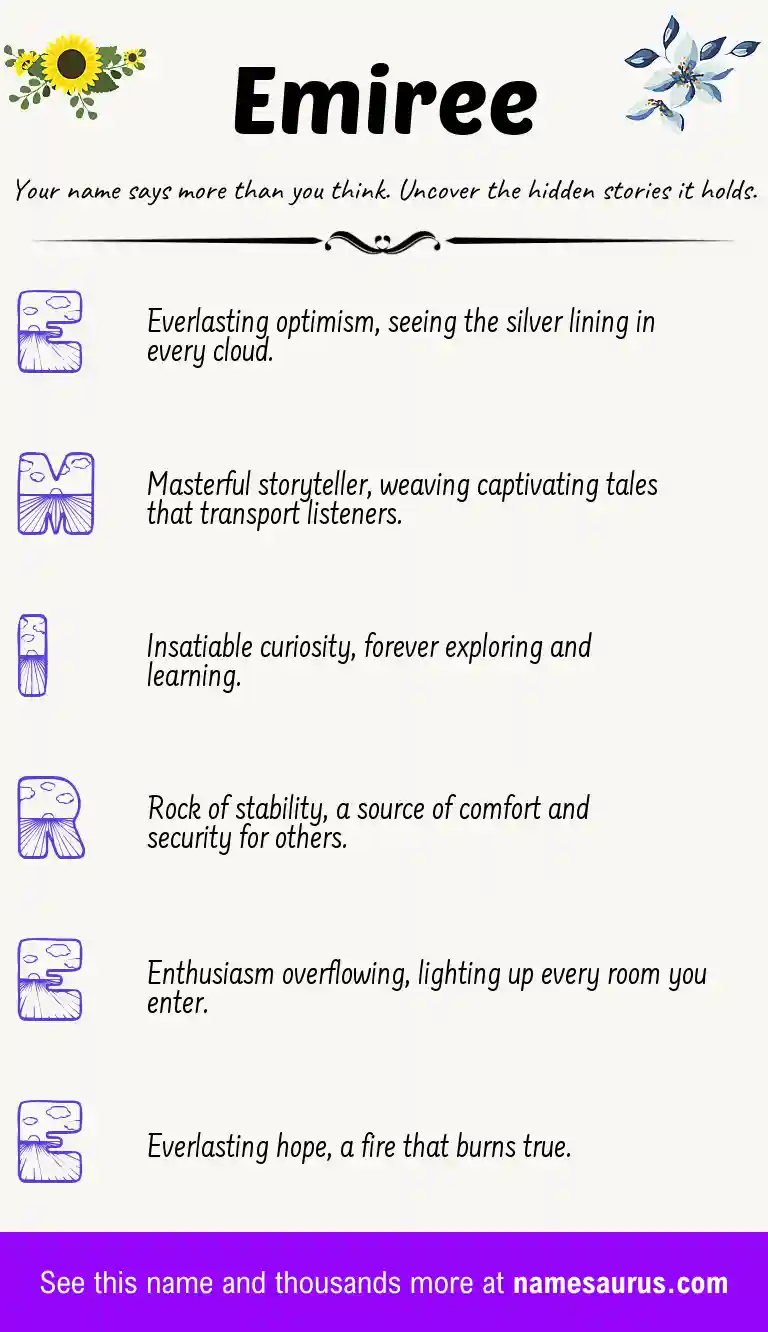 Acrostic poem about Emiree.