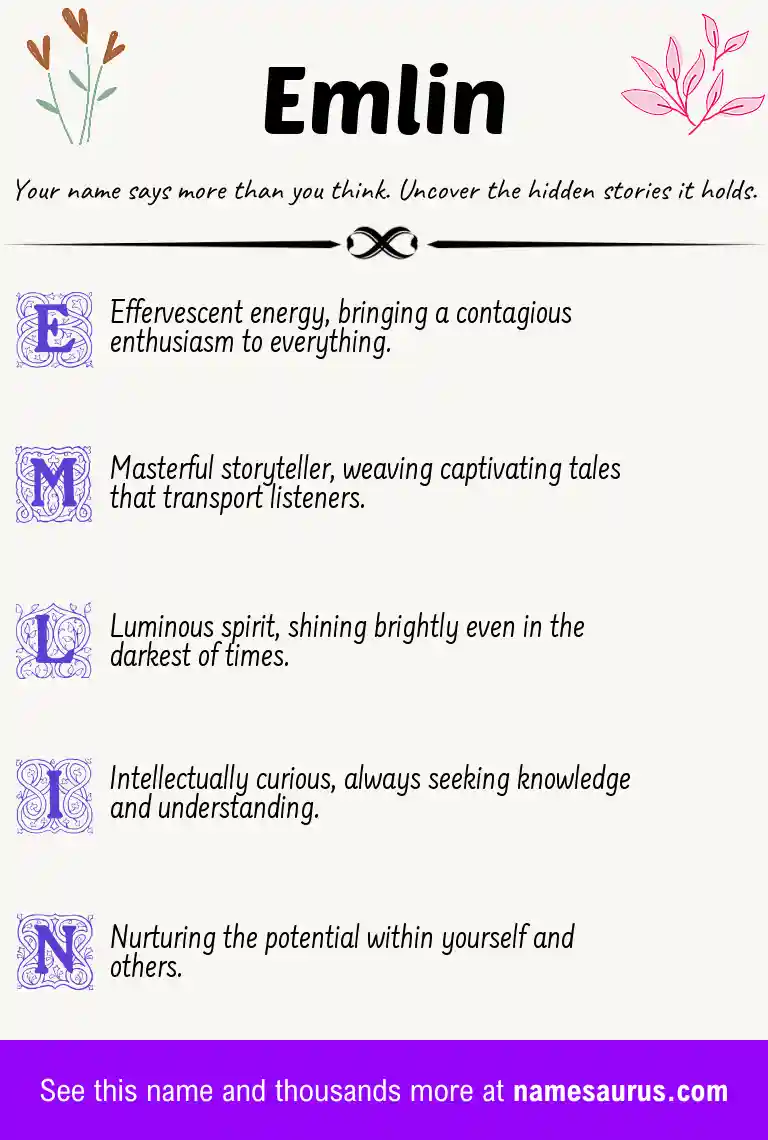Acrostic poem about Emlin.