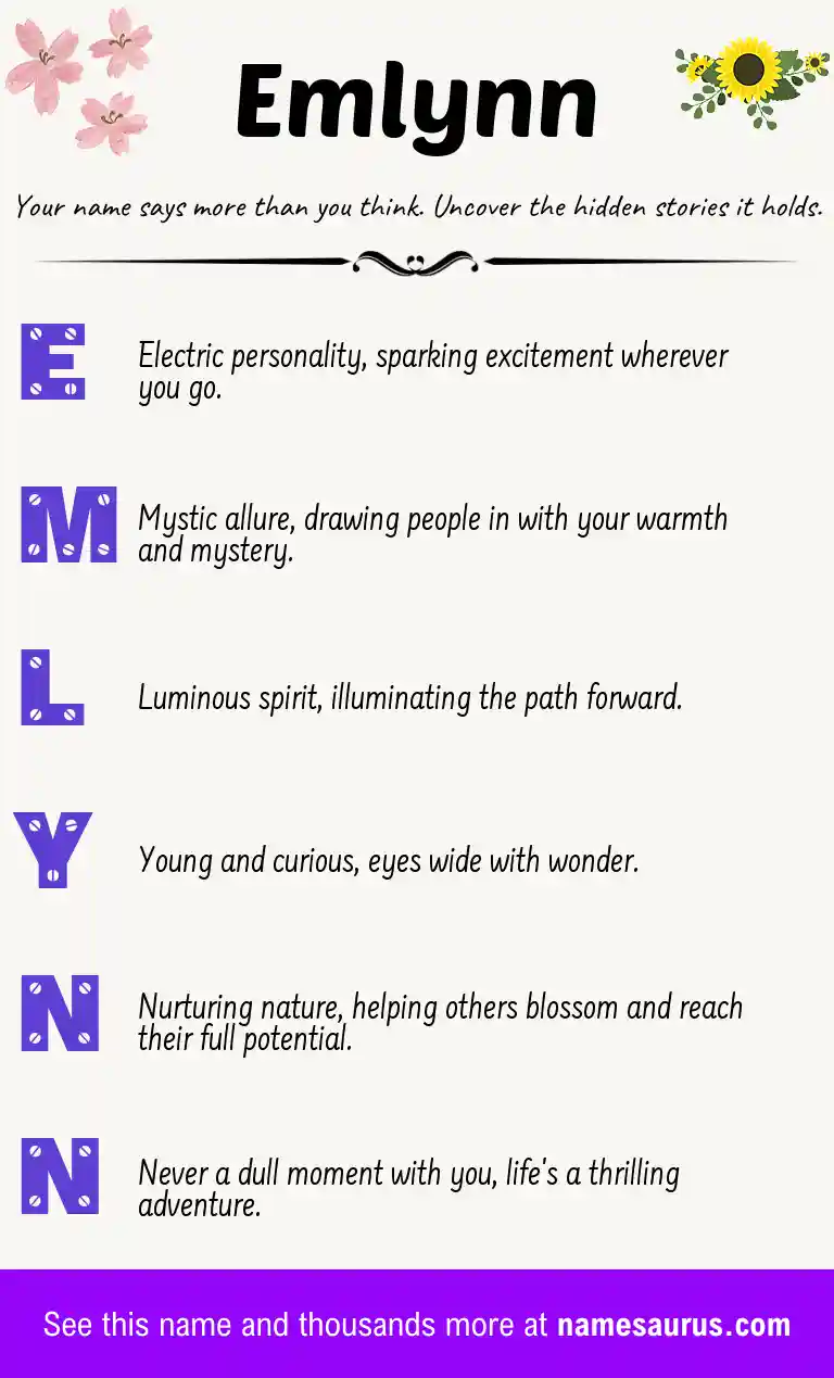 Acrostic poem about Emlynn.