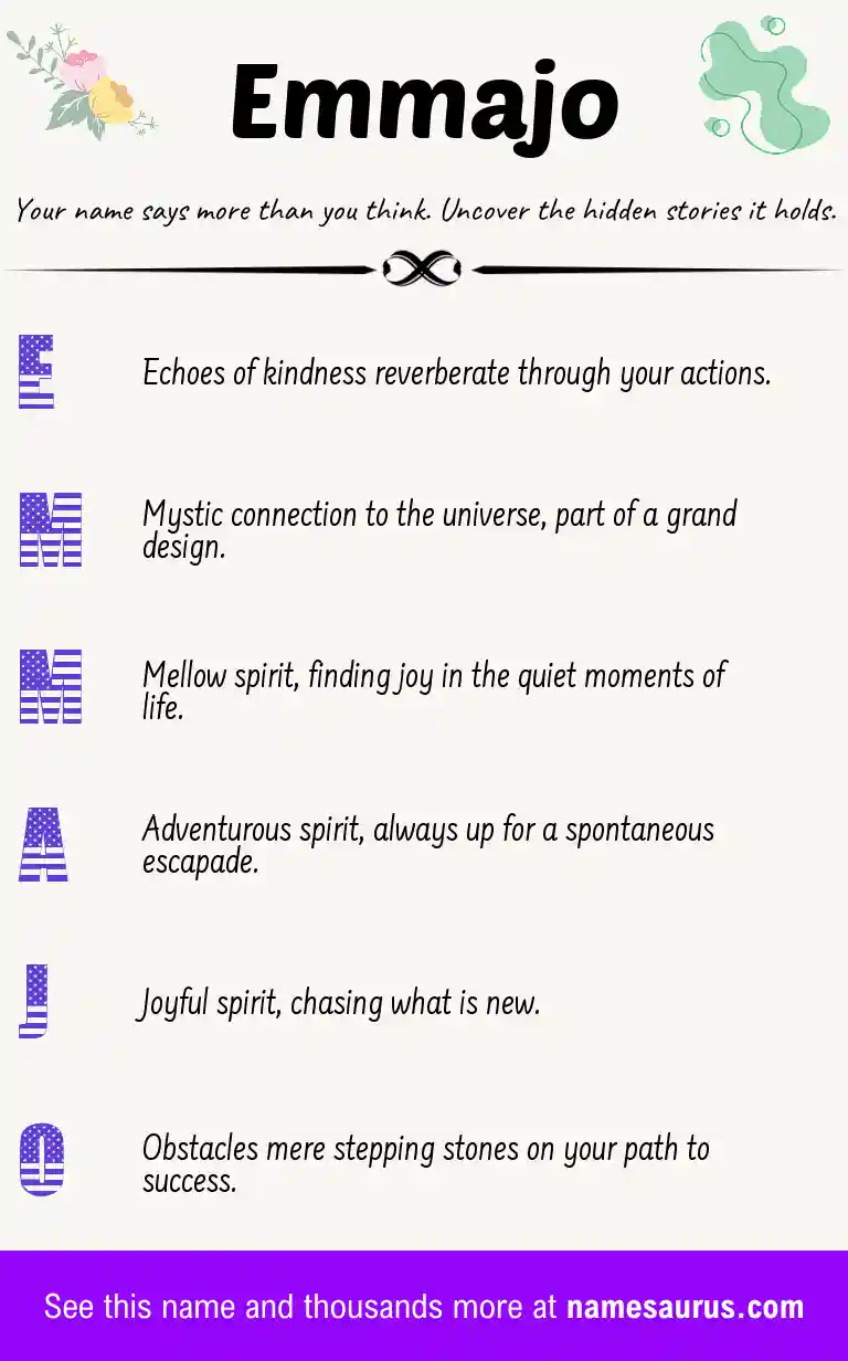 Acrostic poem about Emmajo.