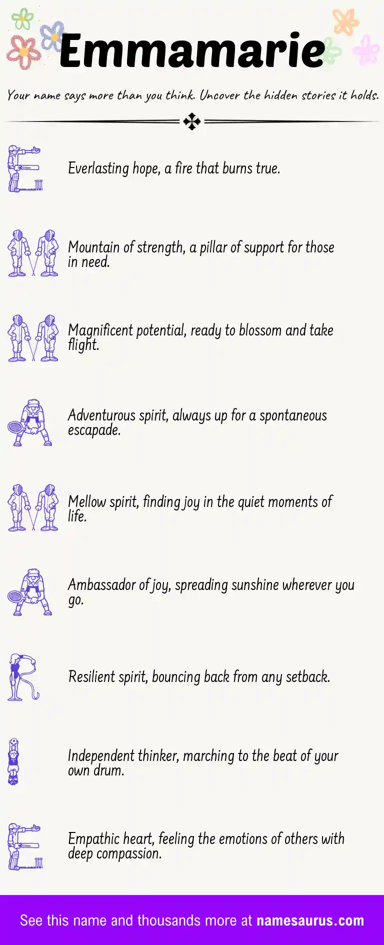 Acrostic poem about Emmamarie.