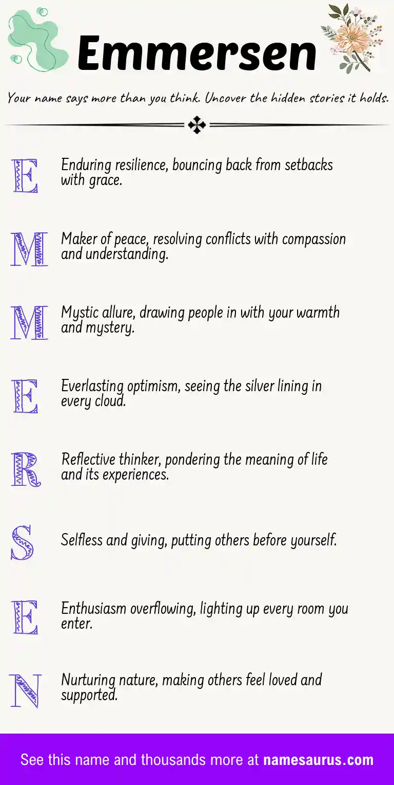 Acrostic poem about Emmersen.