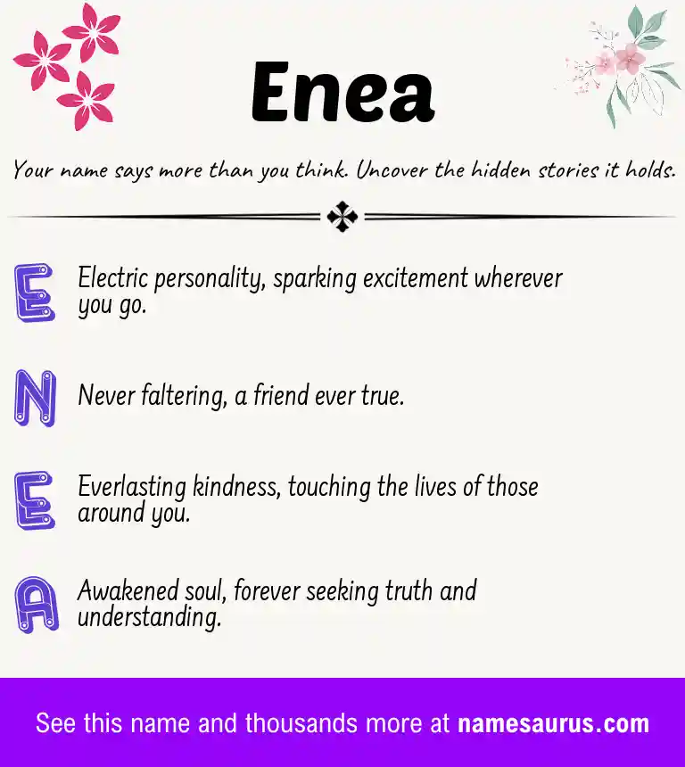 Acrostic poem about Enea.