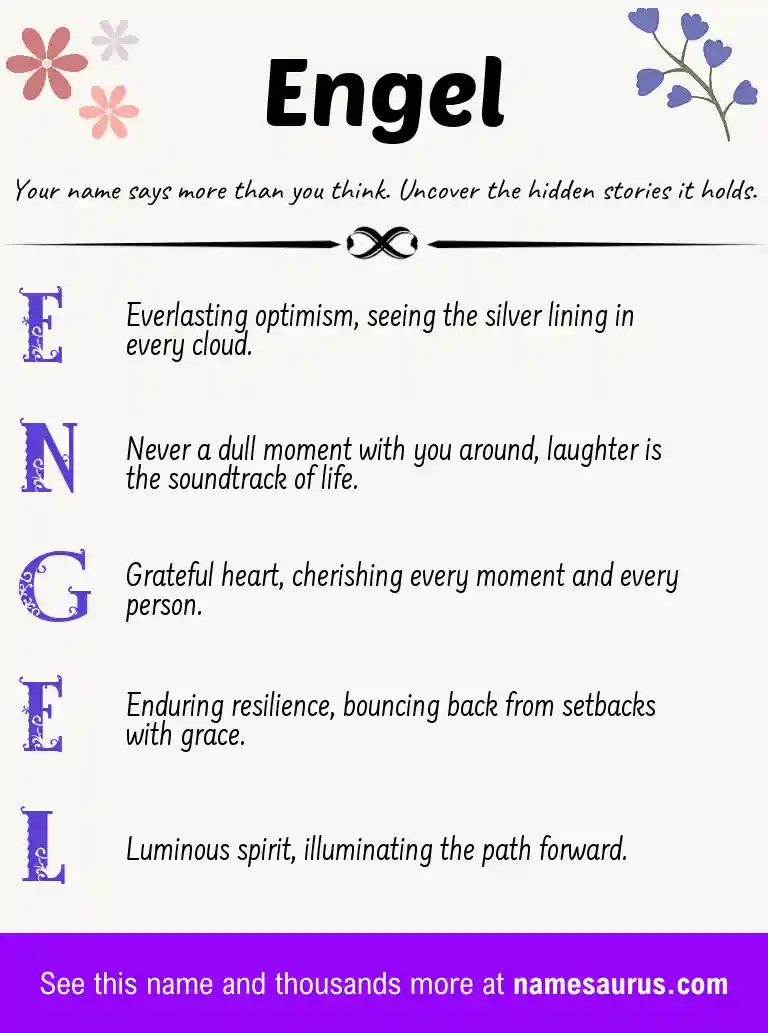 Acrostic poem about Engel.