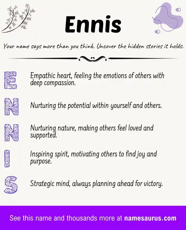 Acrostic poem about Ennis.
