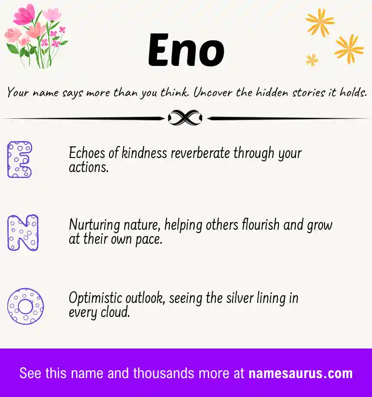 Acrostic poem about Eno.