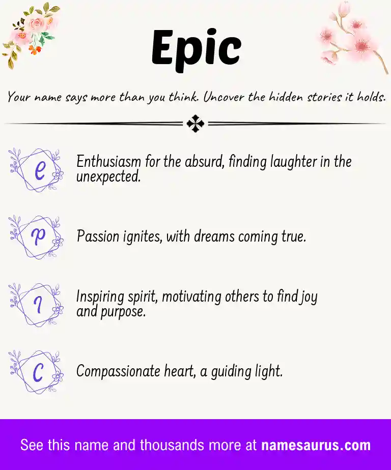 Acrostic poem about Epic.