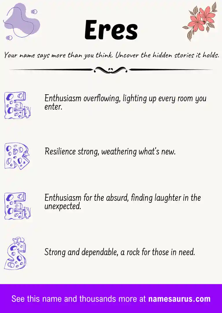 Acrostic poem about Eres.