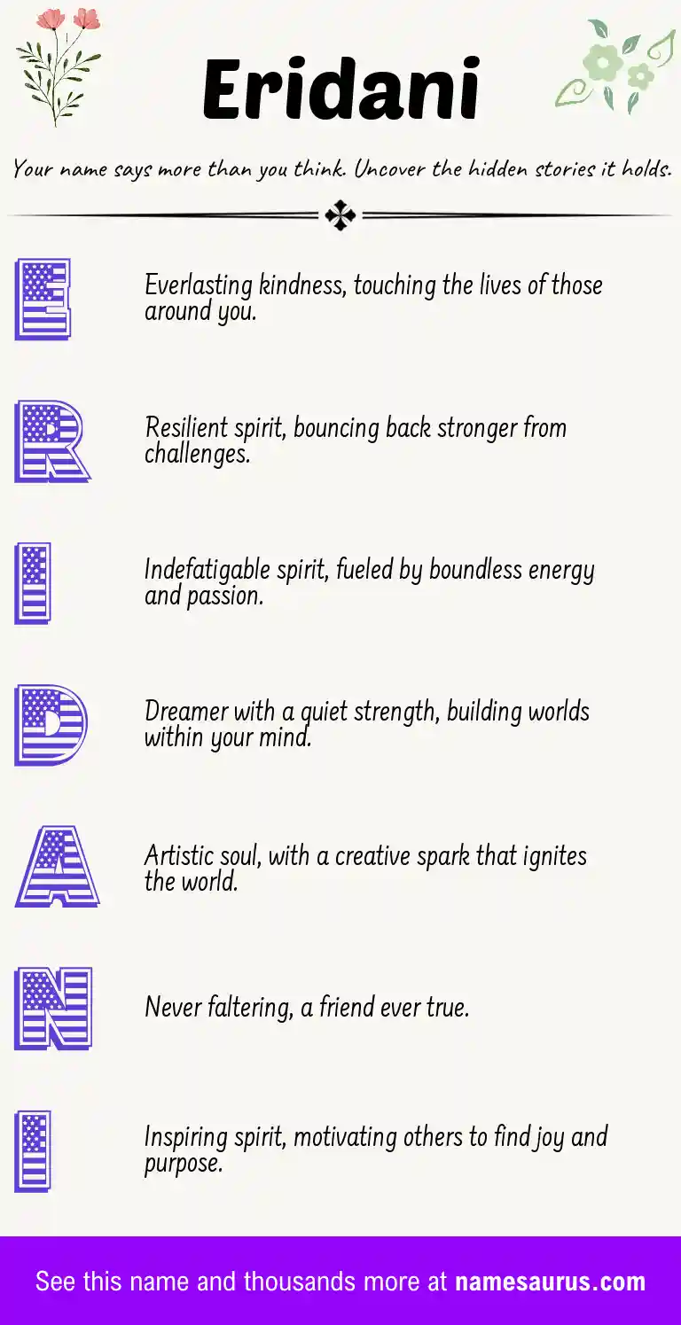Acrostic poem about Eridani.