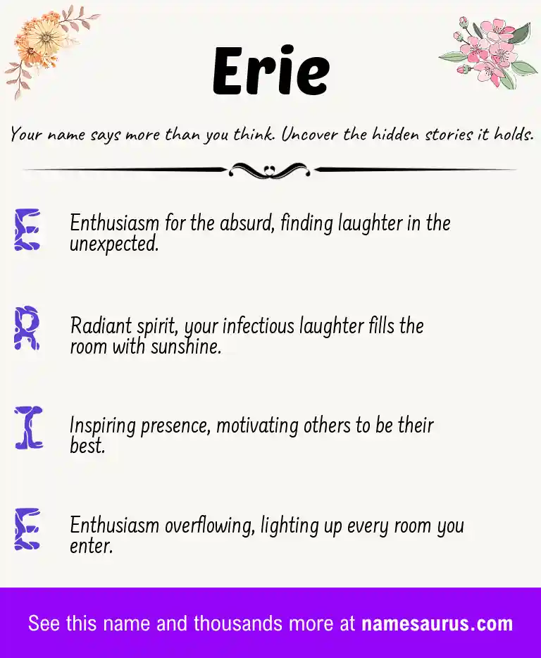 Acrostic poem about Erie.
