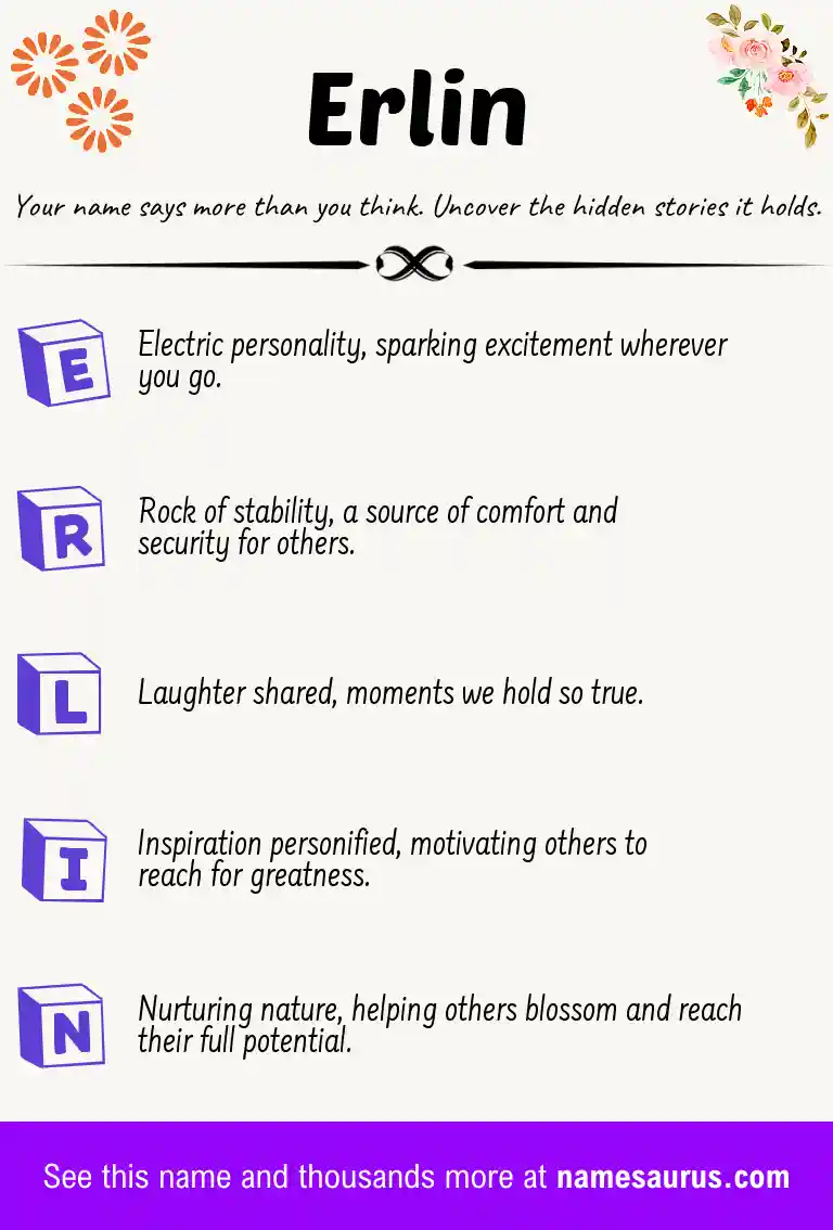 Acrostic poem about Erlin.