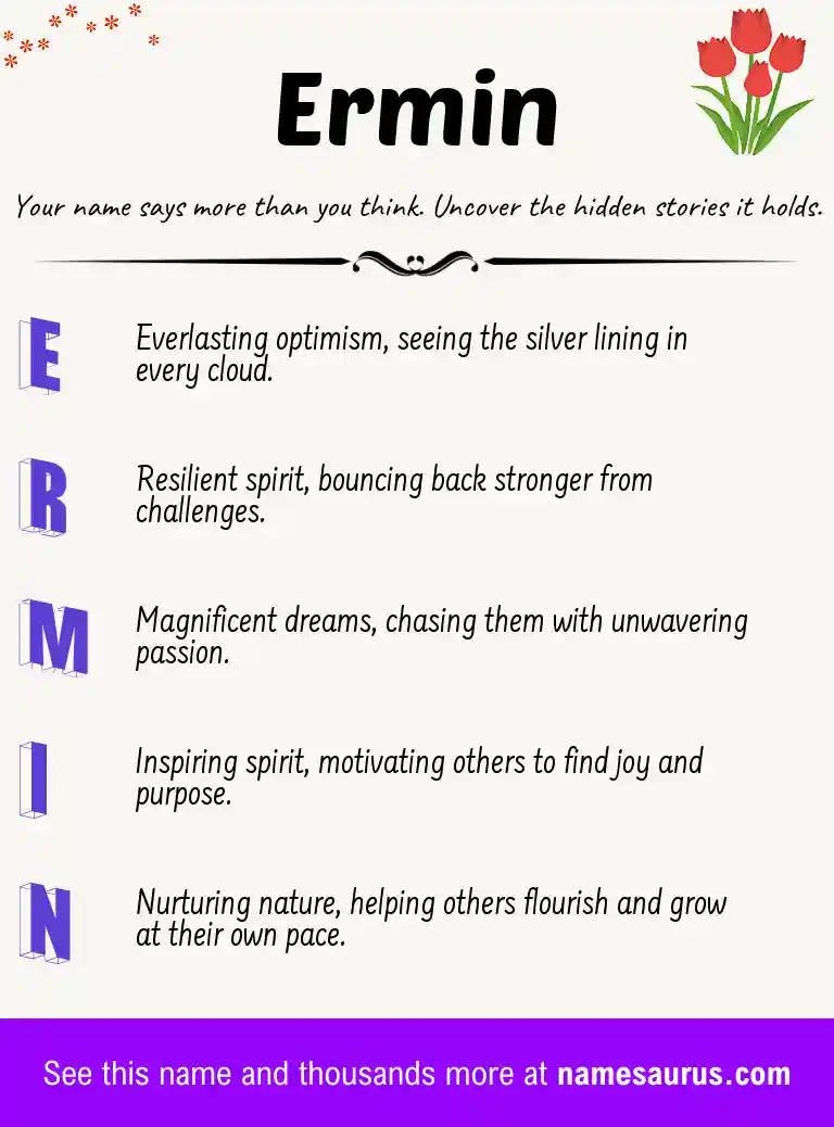 Acrostic poem about Ermin.