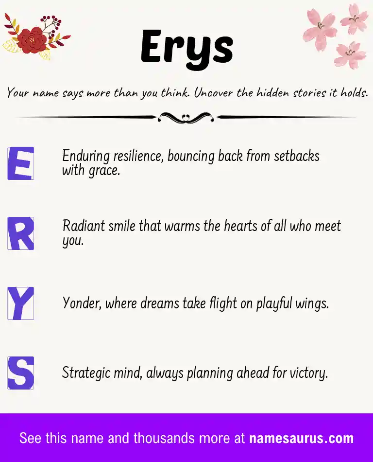 Acrostic poem about Erys.