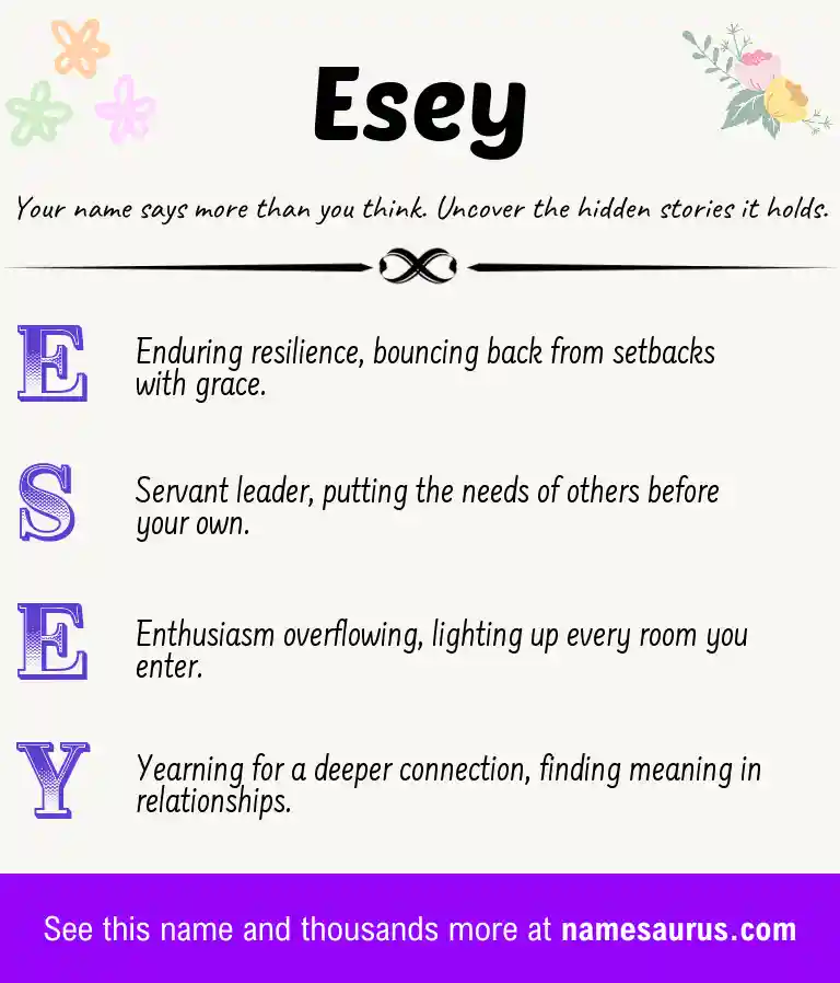 Acrostic poem about Esey.