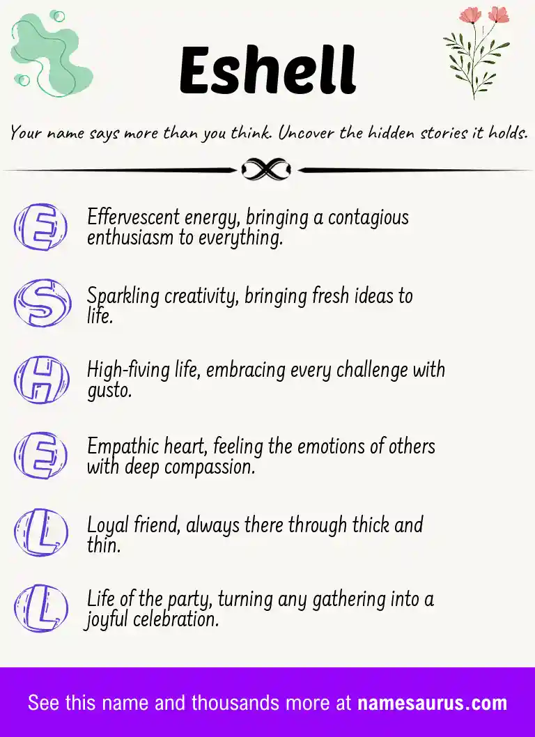 Acrostic poem about Eshell.