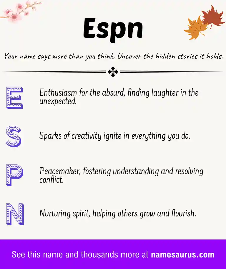 Acrostic poem about Espn.