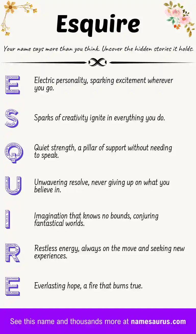 Acrostic poem about Esquire.