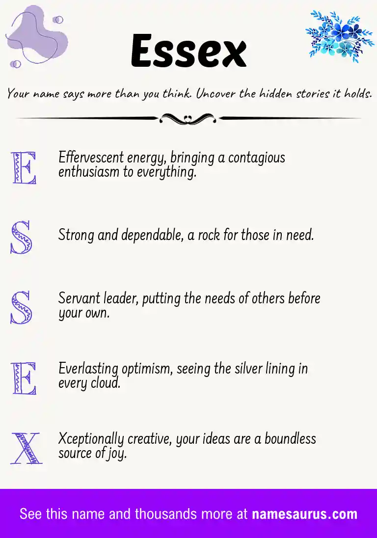 Acrostic poem about Essex.