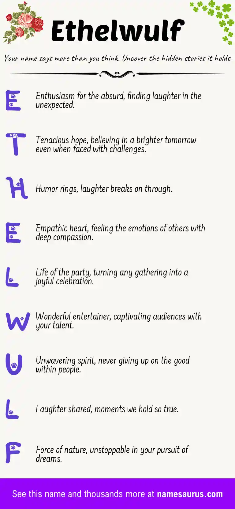 Acrostic poem about Ethelwulf.