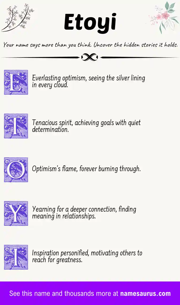 Acrostic poem about Etoyi.