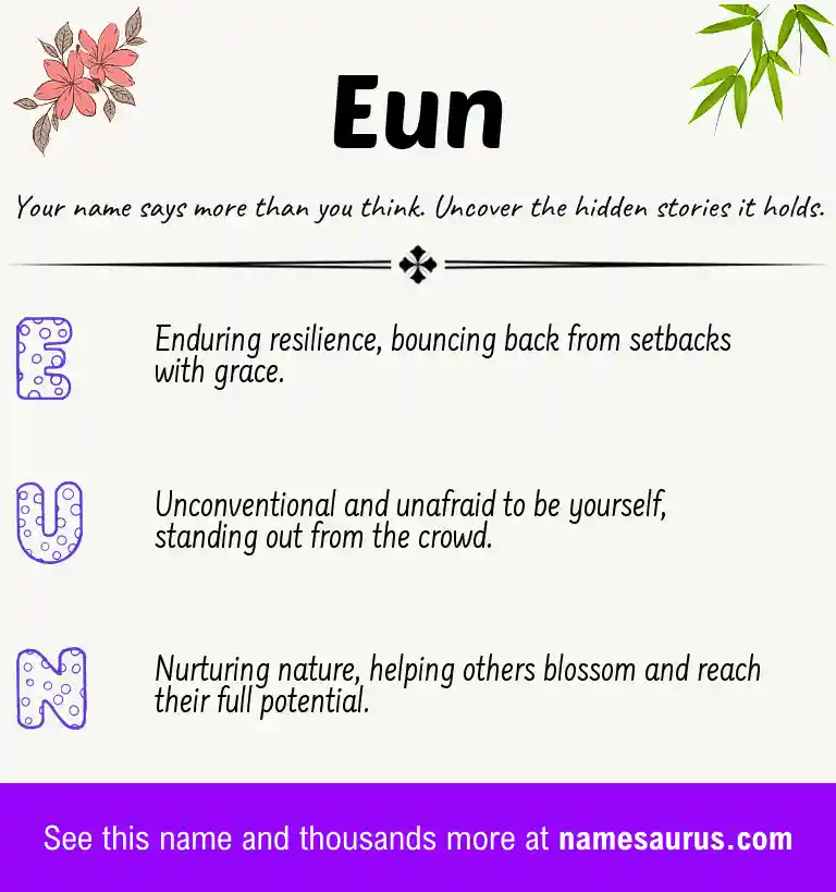 Acrostic poem about Eun.