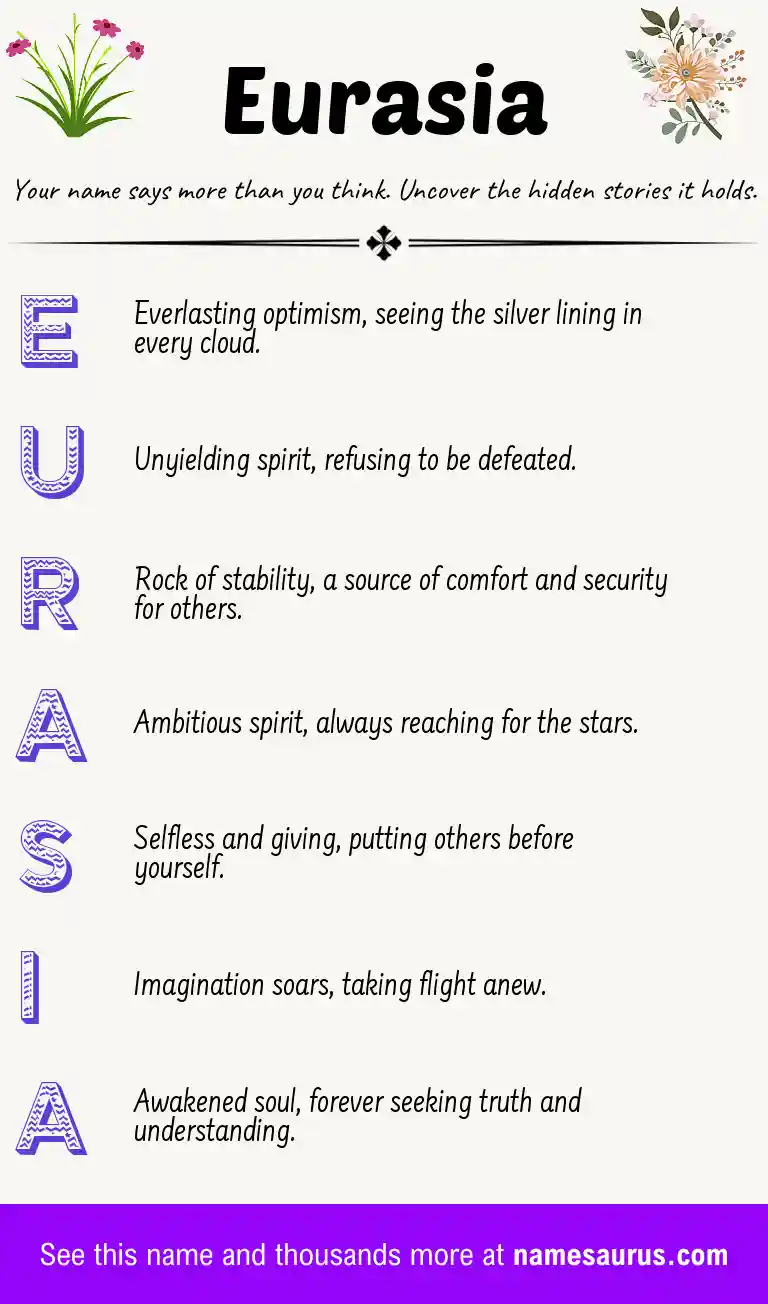 Acrostic poem about Eurasia.