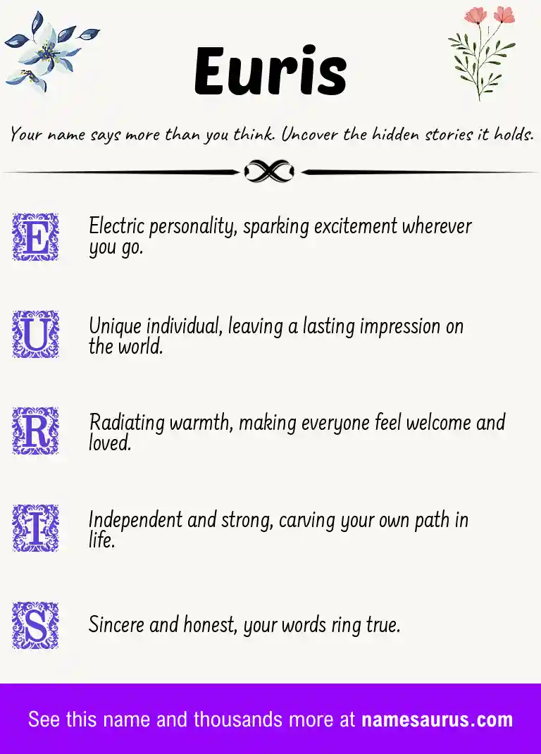 Acrostic poem about Euris.