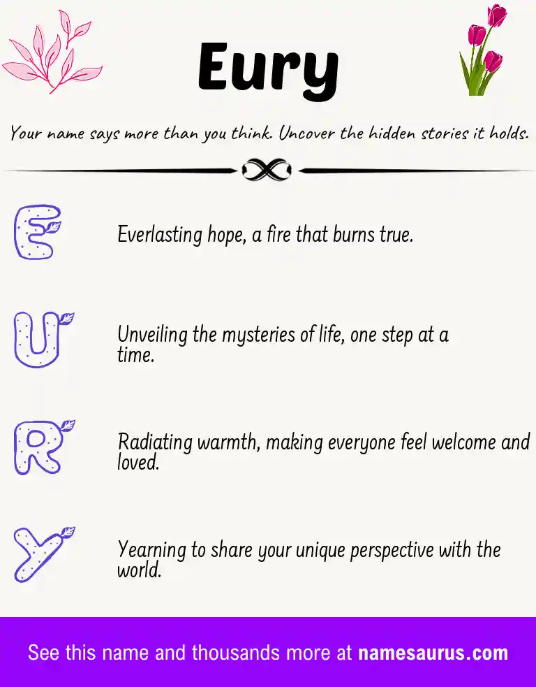 Acrostic poem about Eury.