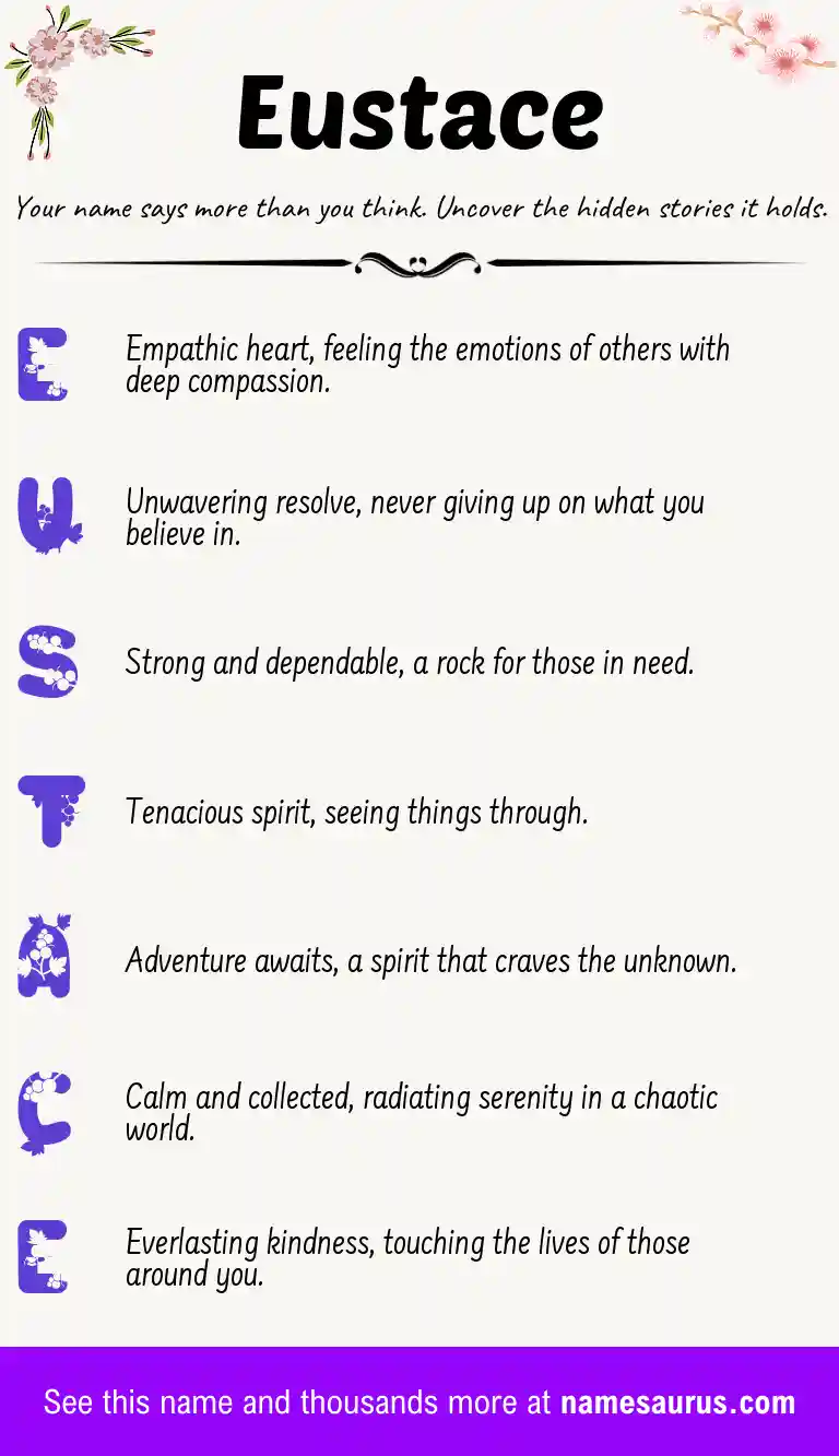 Acrostic poem about Eustace.