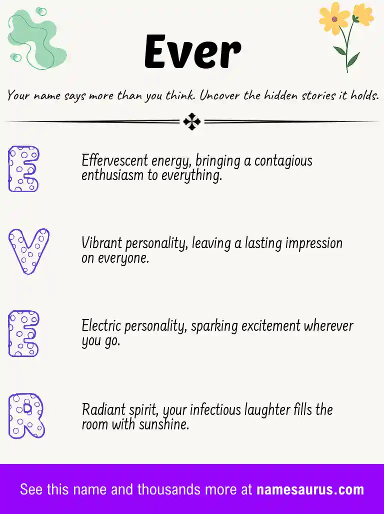 Acrostic poem about Ever.