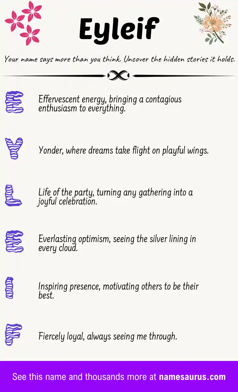 Acrostic poem about Eyleif.