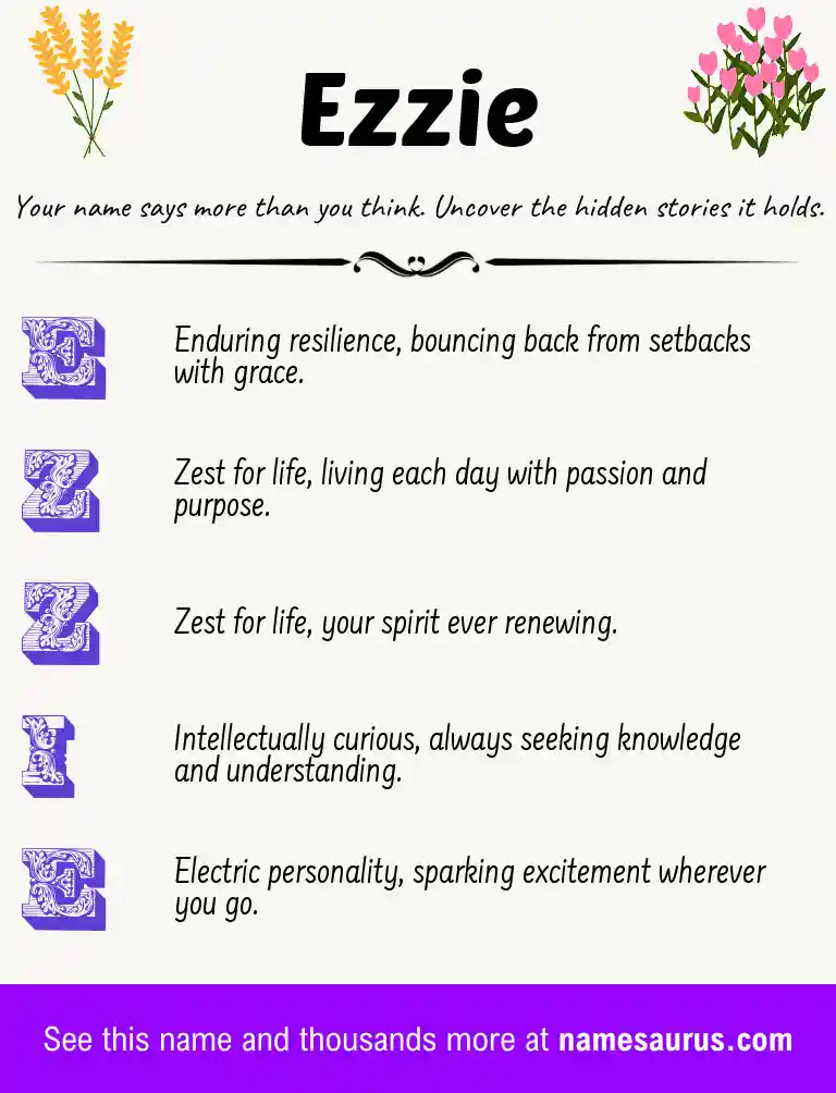 Acrostic poem about Ezzie.