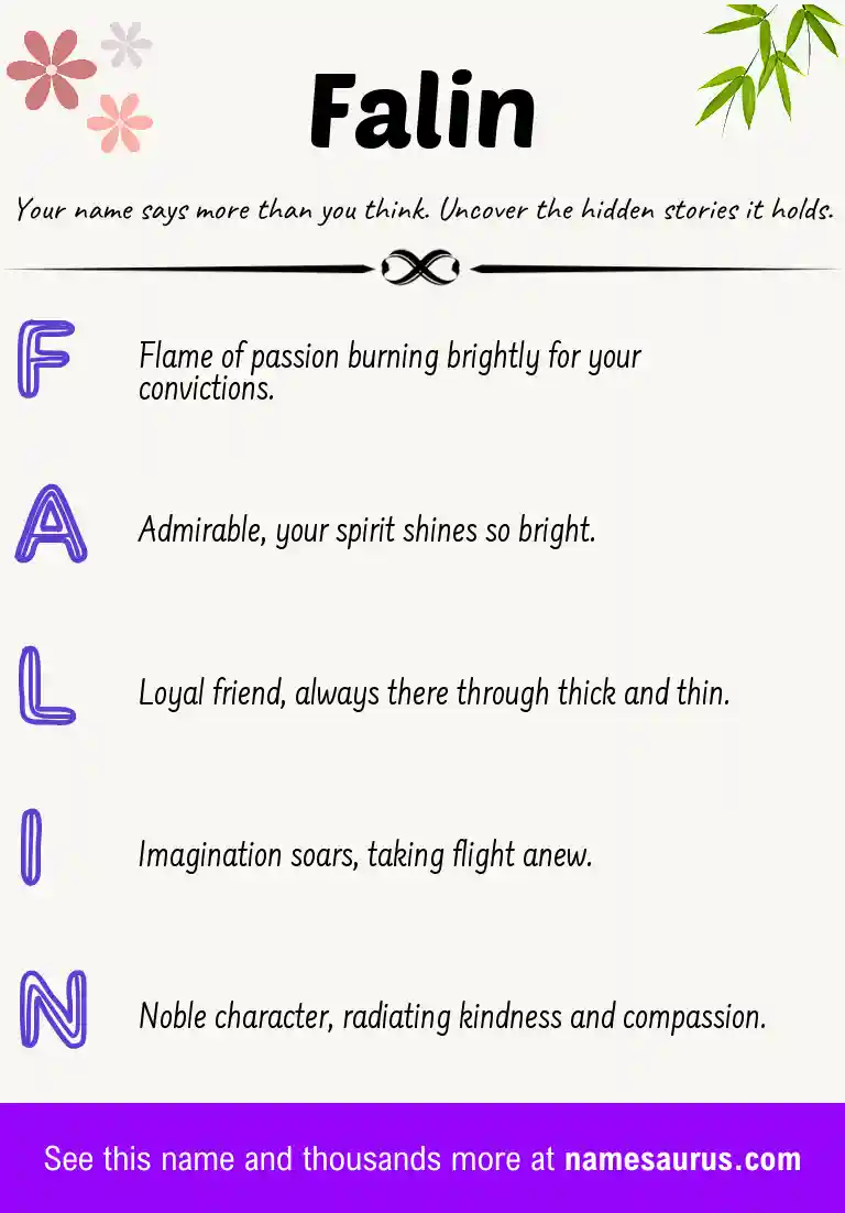 Acrostic poem about Falin.
