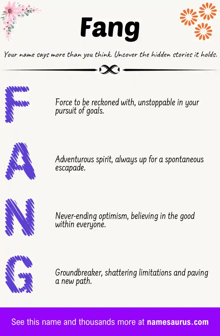Acrostic poem about Fang.