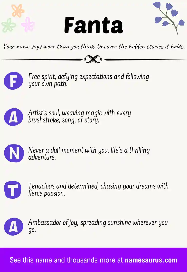 Acrostic poem about Fanta.