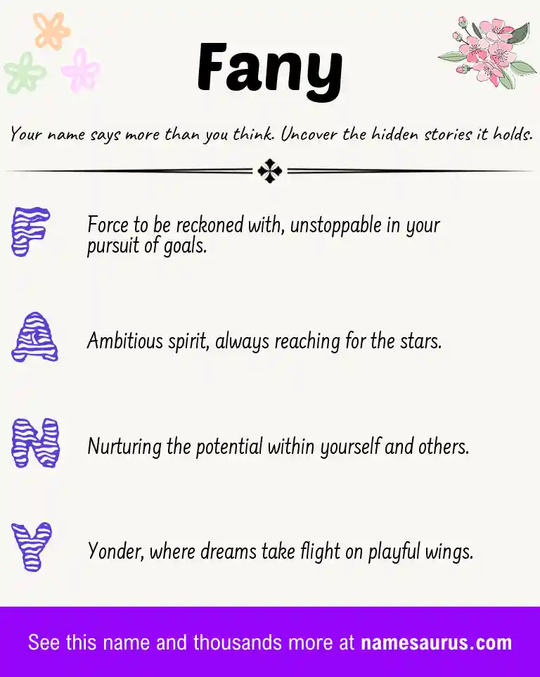 Acrostic poem about Fany.